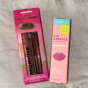 Morphe Lip Gloss Duo - Pink Hot & Unbothered and Patchology Lip Service